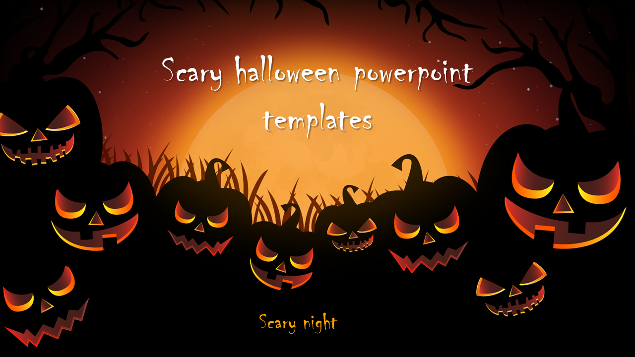 Scary Halloween PowerPoint Templates Background Theme